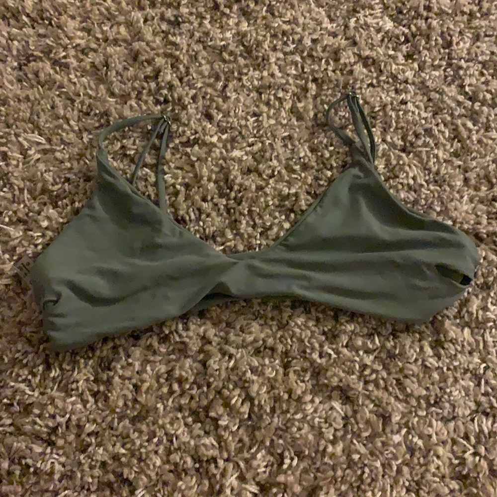 sage green bikini top